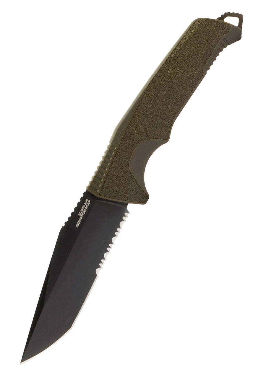 Imagen única de: Sog Trident Fx, Od Green, Parcialmente Serrado, Cuchillo Fijo
