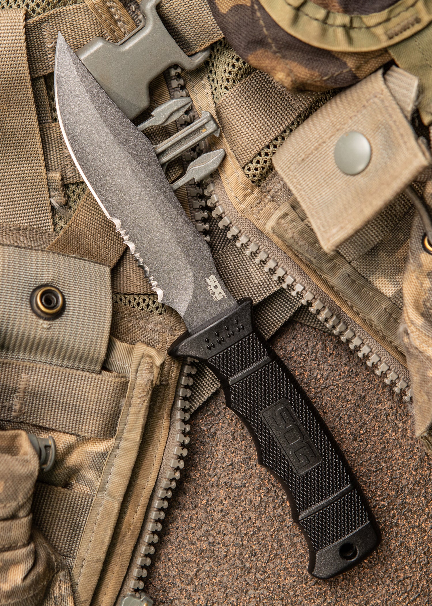 Imagen única de: Cuchillo Fijo Seal Pup Elite, Negro, Sog