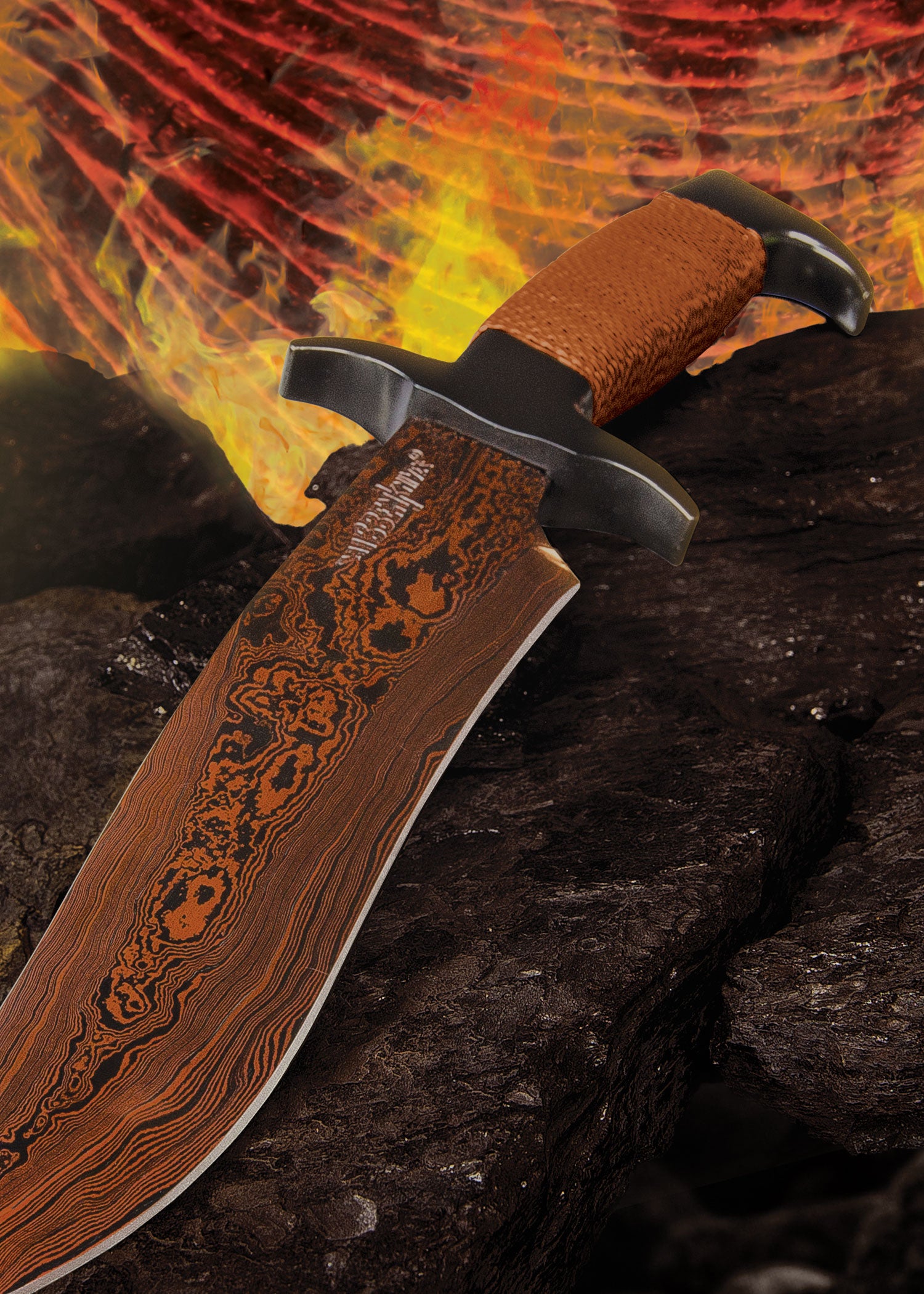 Imagen única de: Gil Hibben - Cuchillo Hellfyre Highlander Bowie Con Funda