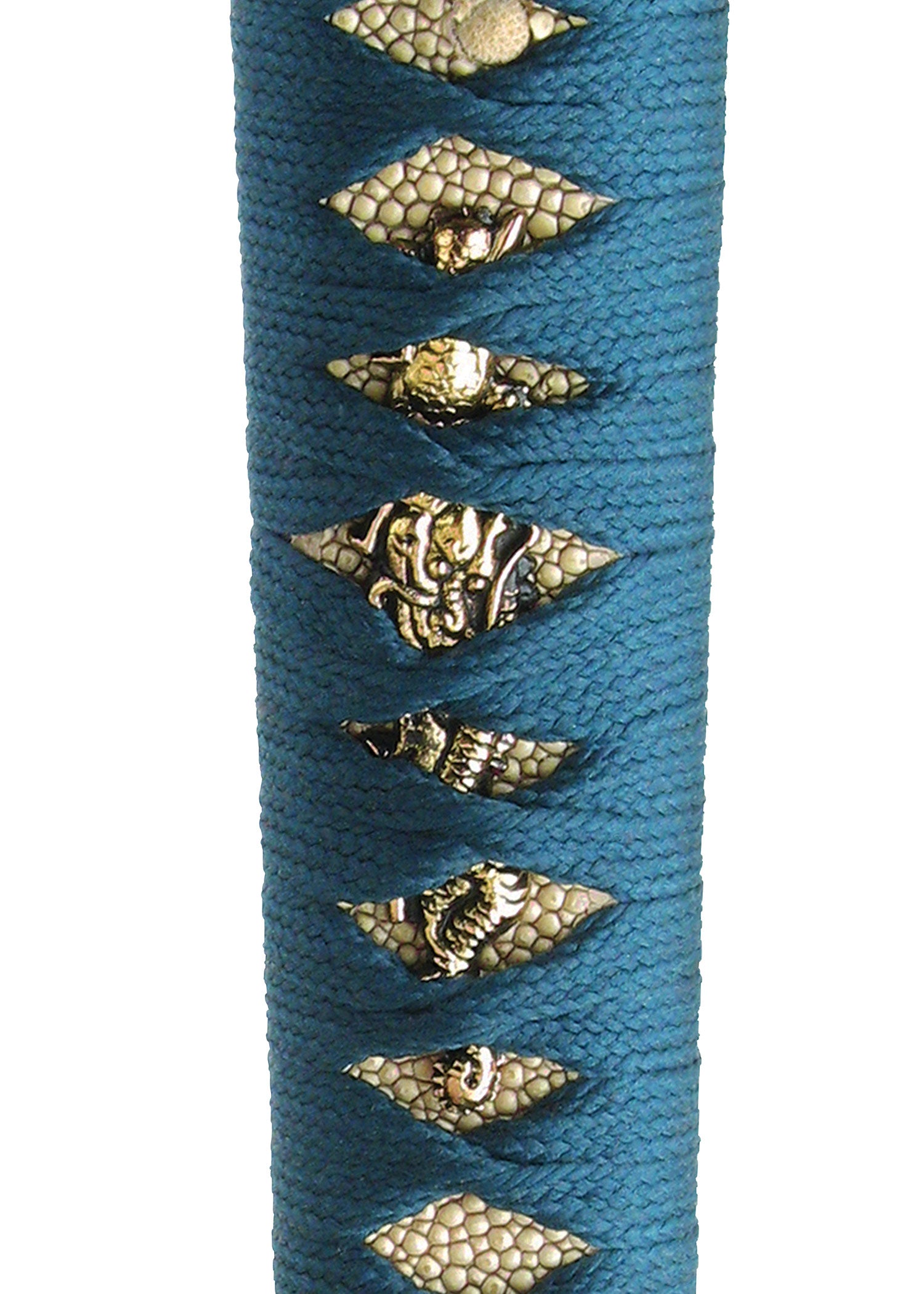 Imagen única de: Katana Teal Master Longquan Forjada Con Martillo Shikoto