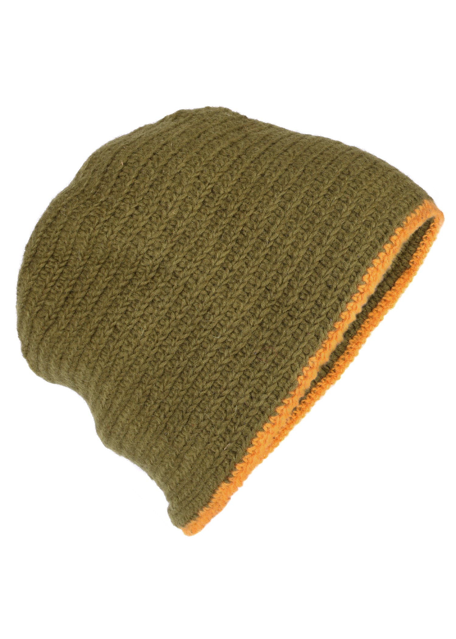 Imagen única de: Gorro De Lana Tejido A Ganchillo, Amarillo Verdoso