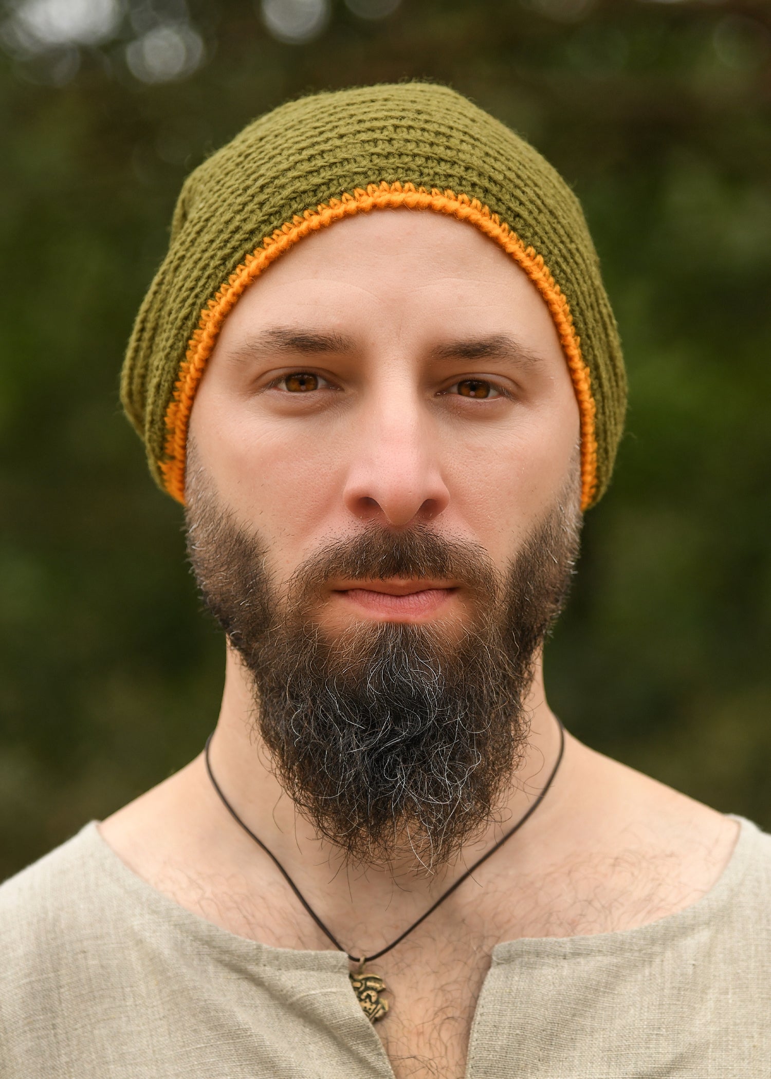 Imagen única de: Gorro De Lana Tejido A Ganchillo, Amarillo Verdoso