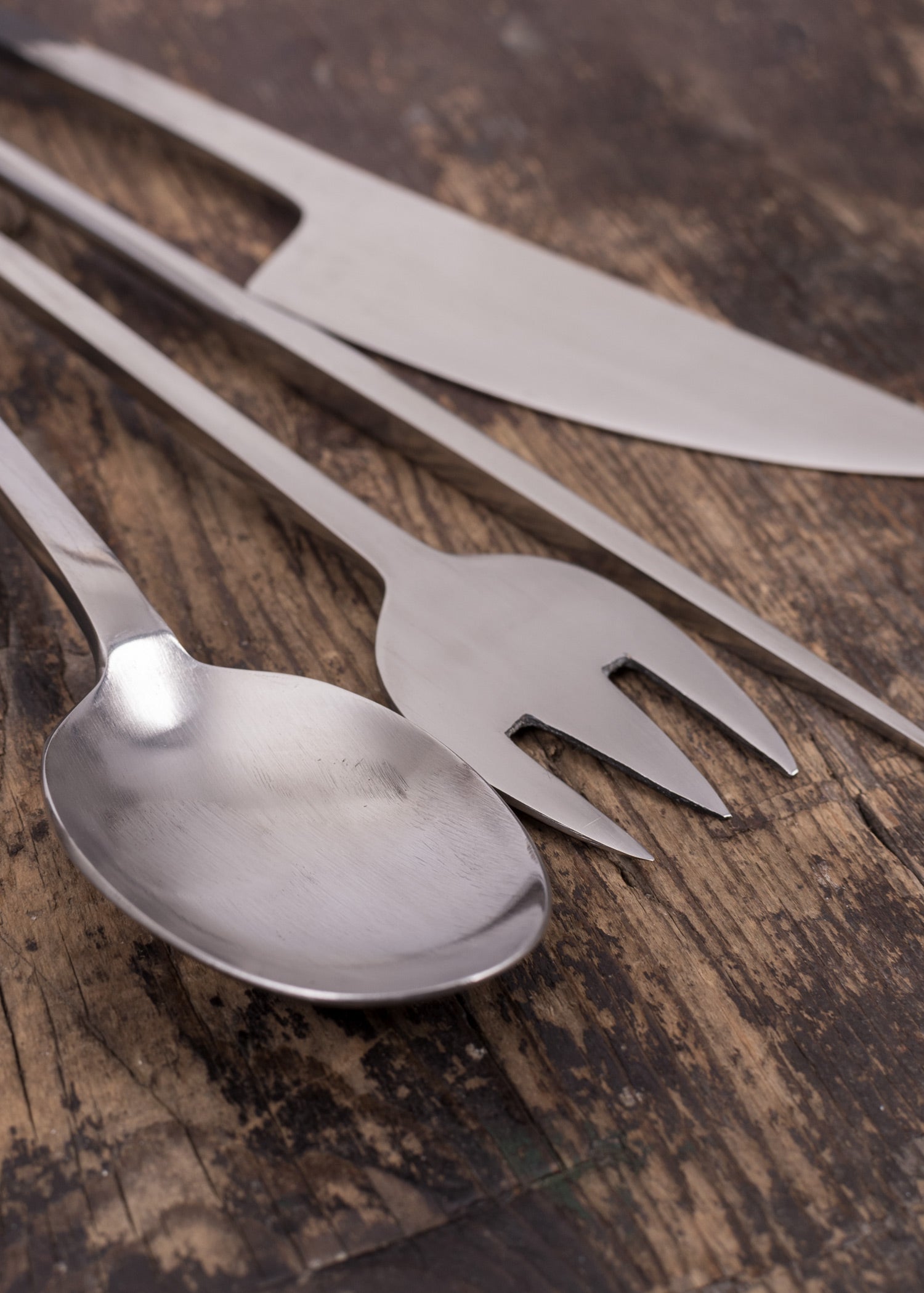 Imagen única de: Cubiertos Medievales, Forjados En Acero Inoxidable.