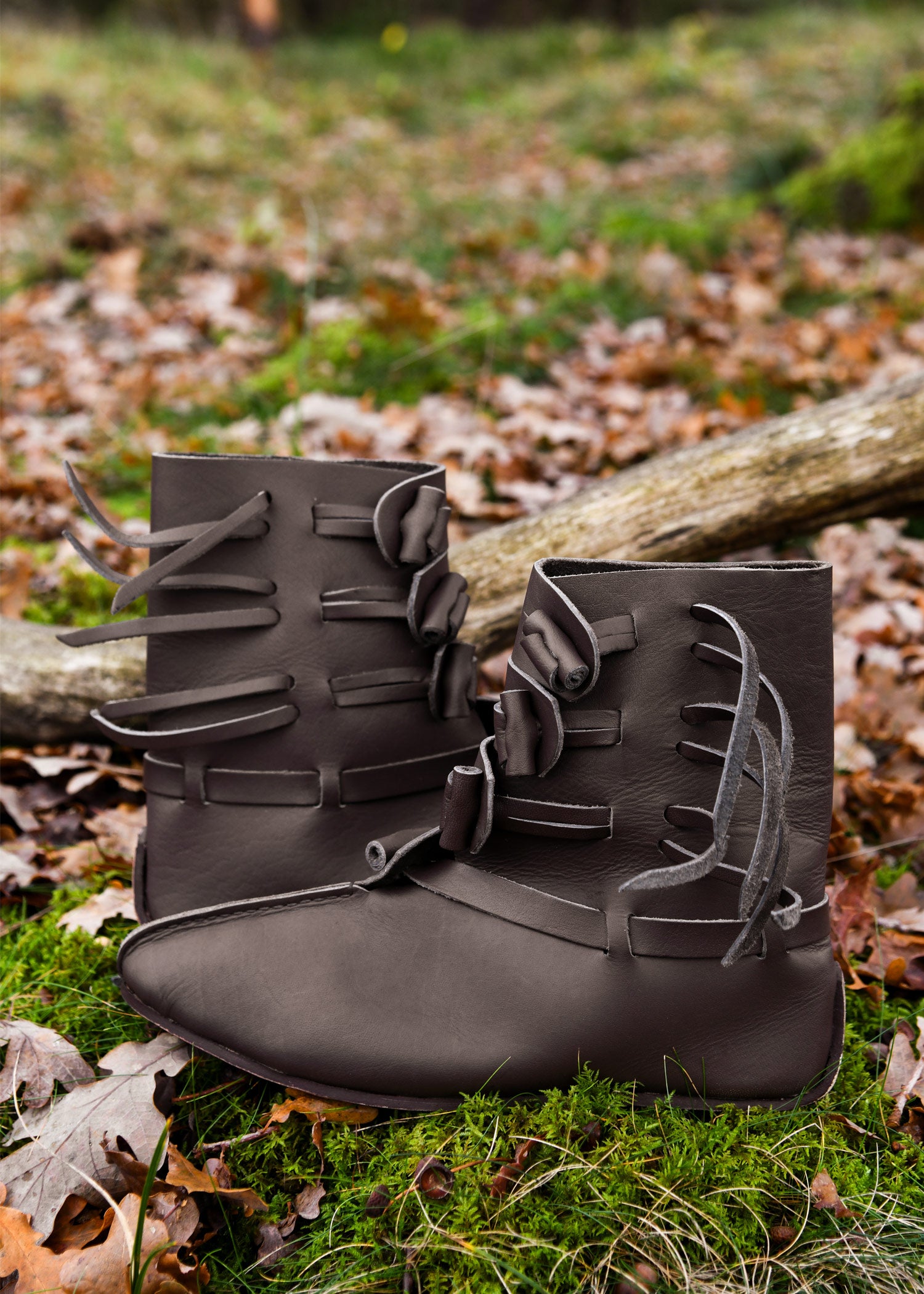Imagen única de: Medias Botas Vikingas, Marrón Oscuro