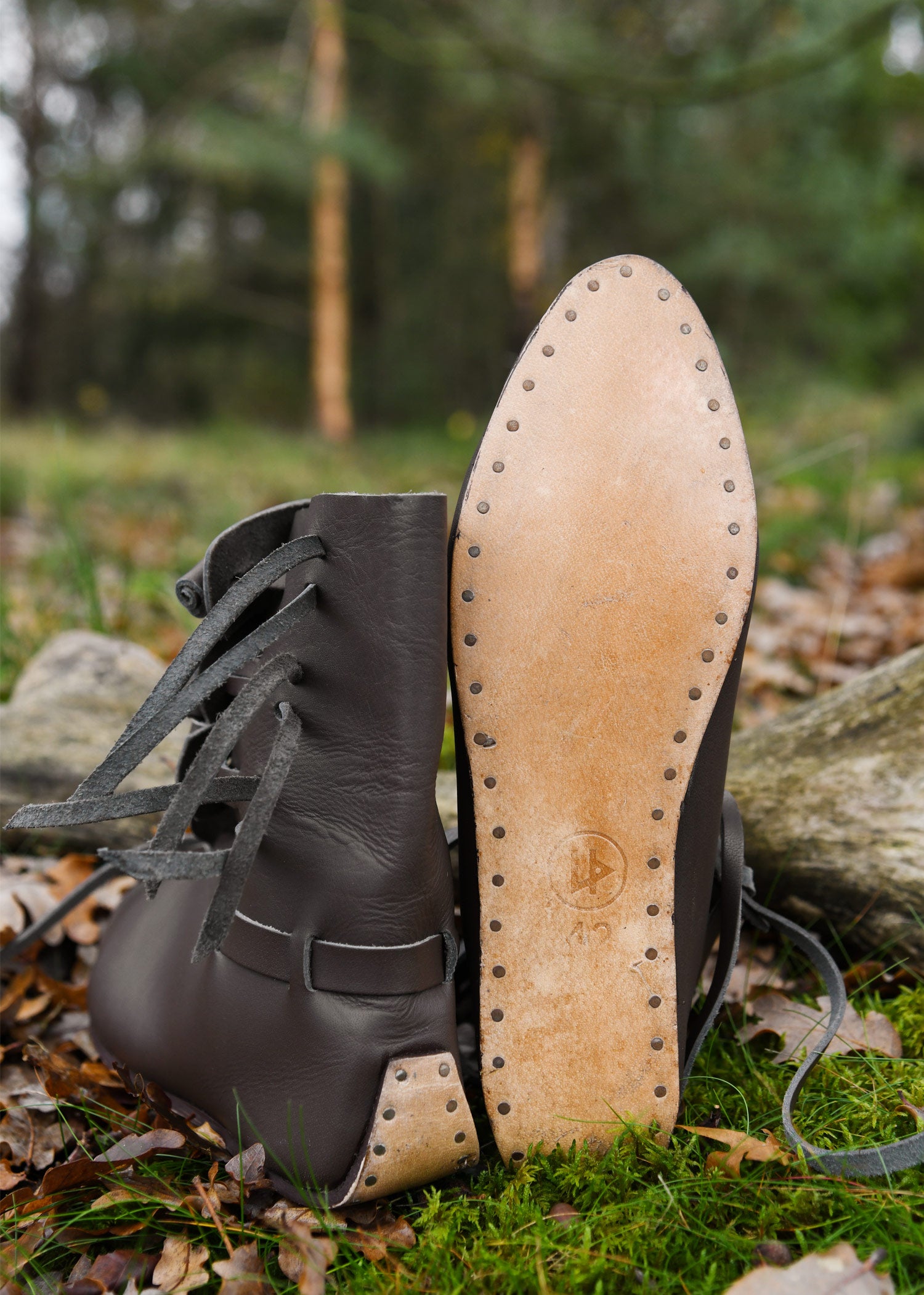 Imagen única de: Medias Botas Vikingas, Marrón Oscuro