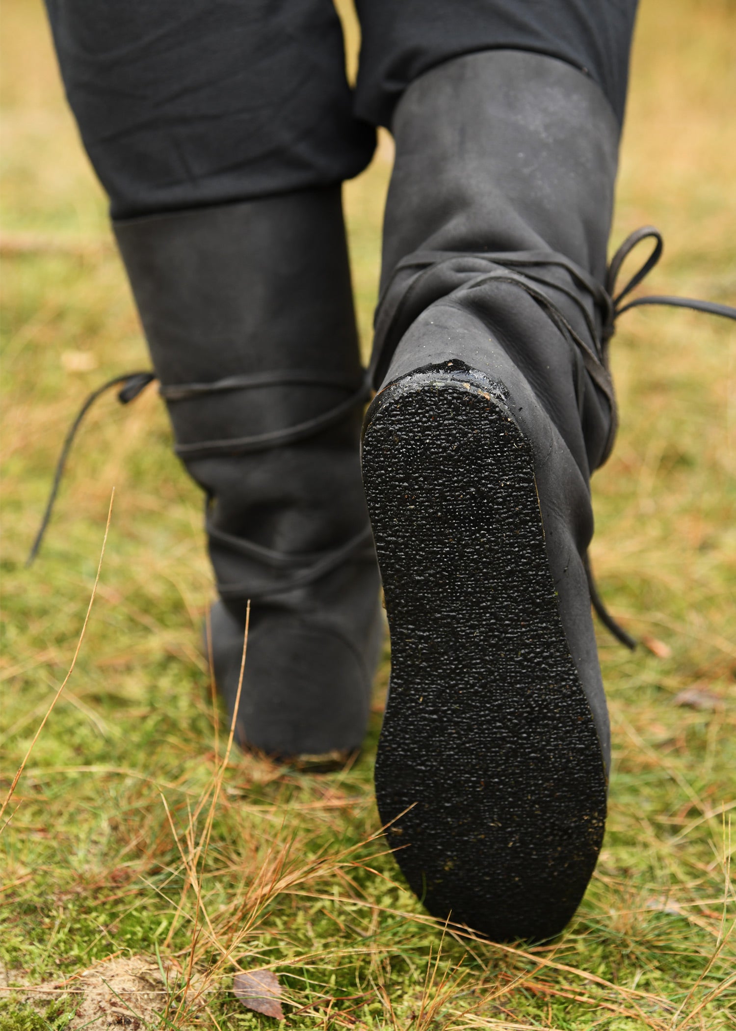 Imagen única de: Botas Vikingas Con Cordones, Negro