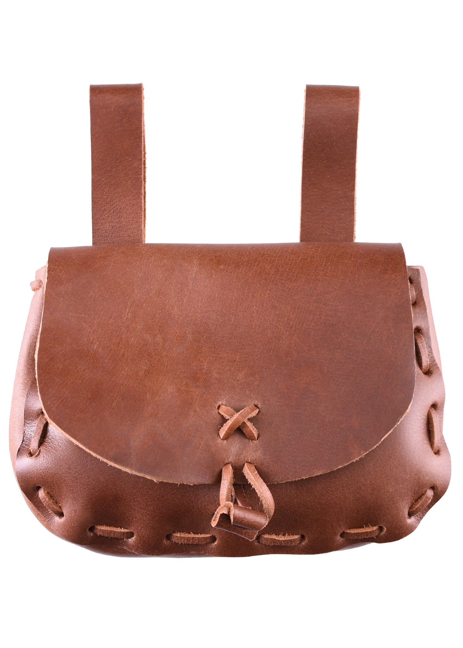 Imagen 1 - Bolso Medieval De Piel, Marrón Claro.