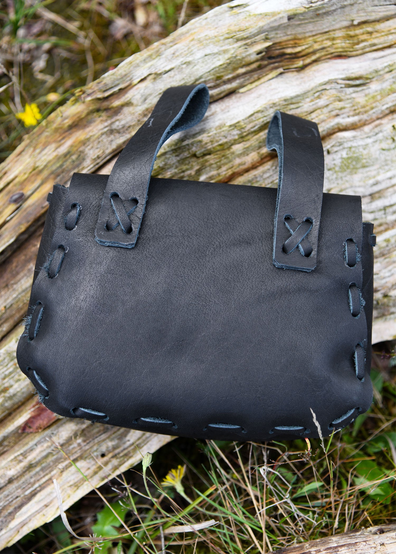 Imagen 4 - Bolso Medieval De Cuero, Negro