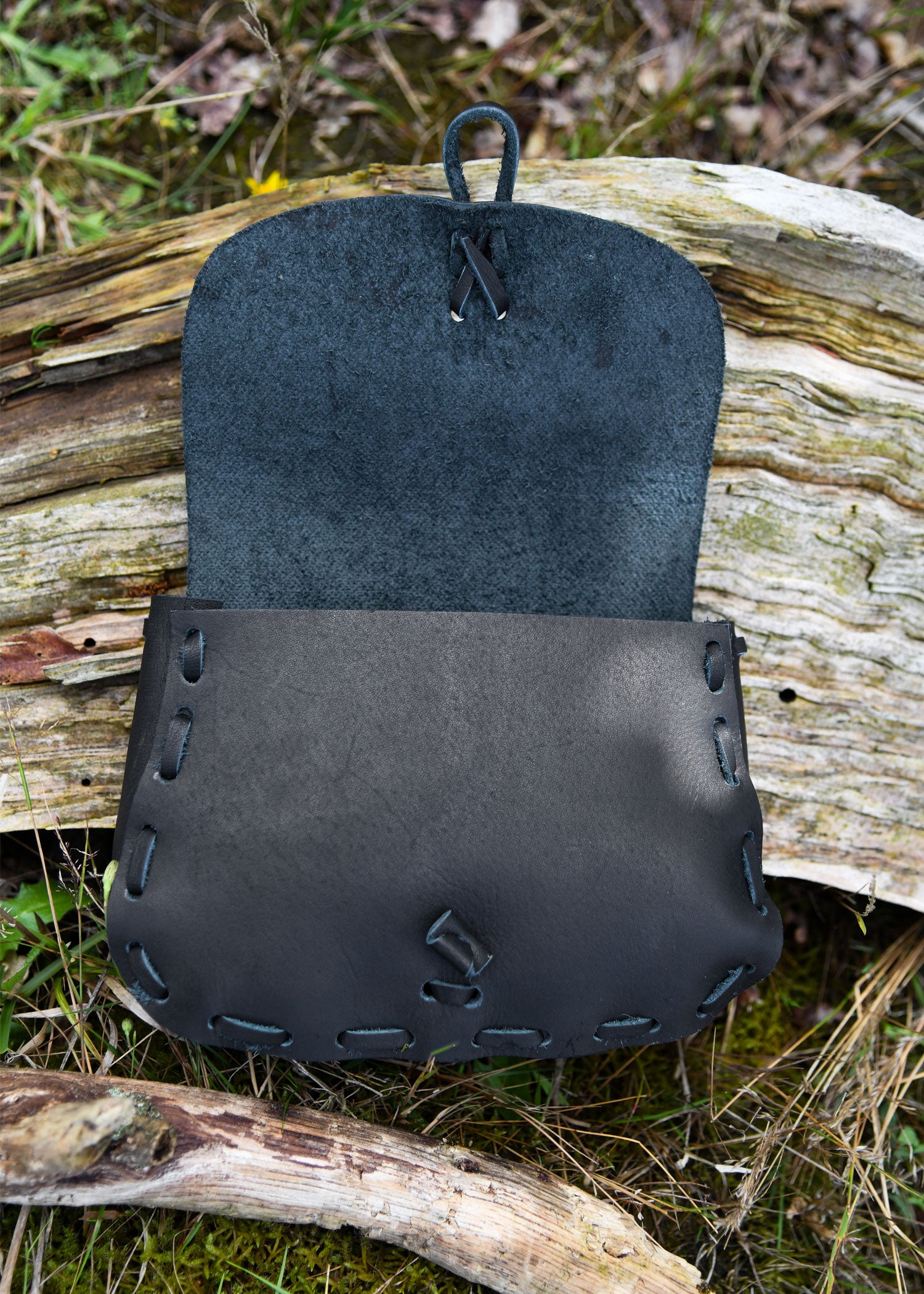 Imagen 5 - Bolso Medieval De Cuero, Negro