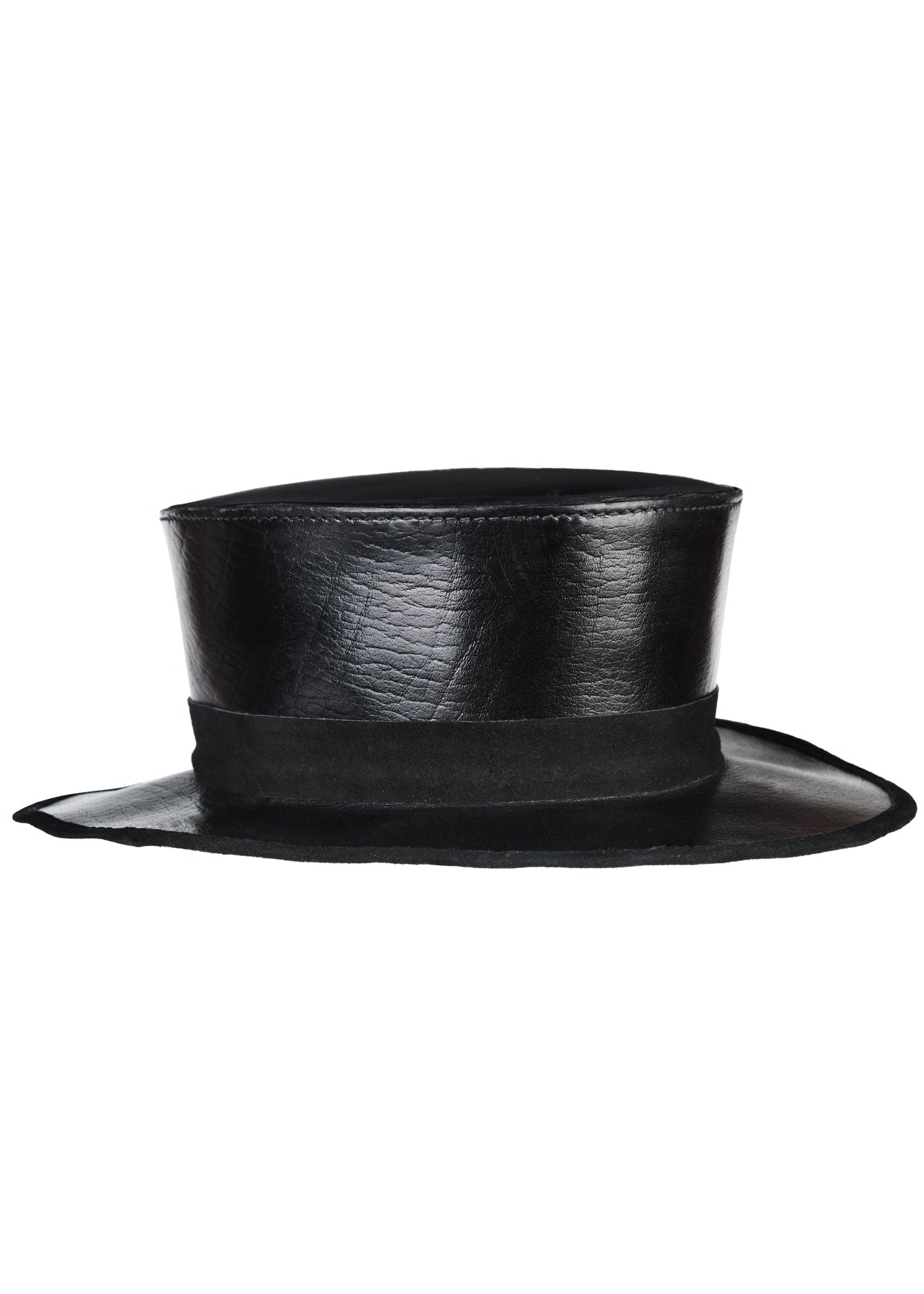 Imagen única de: Sombrero Medieval De Cuero Con Ala Ancha, Sombrero De Médico De La Peste, Negro