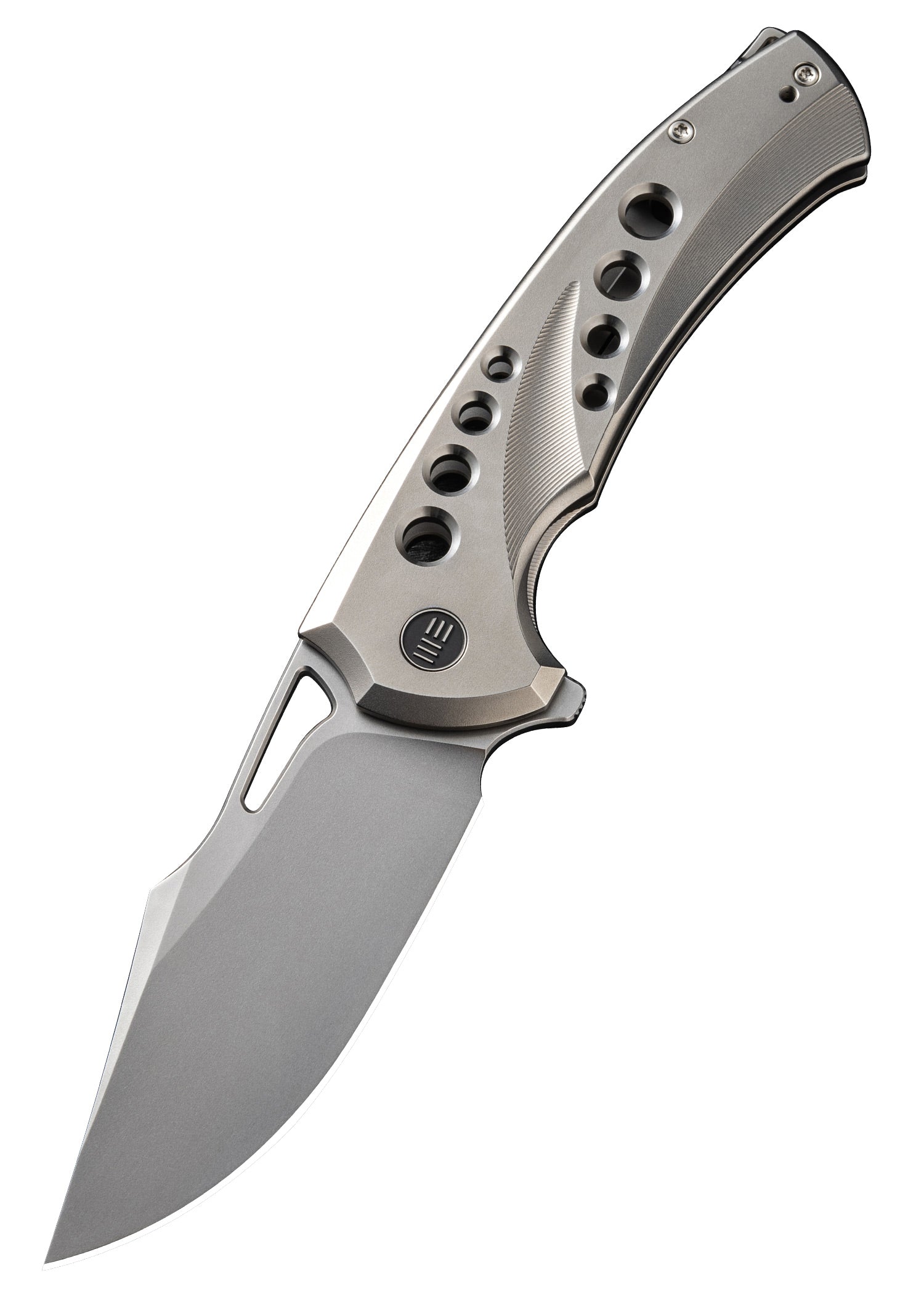 Imagen única de: We Knife Swiftfin Bead Blasted Titanium Satin, Navaja De Bolsillo